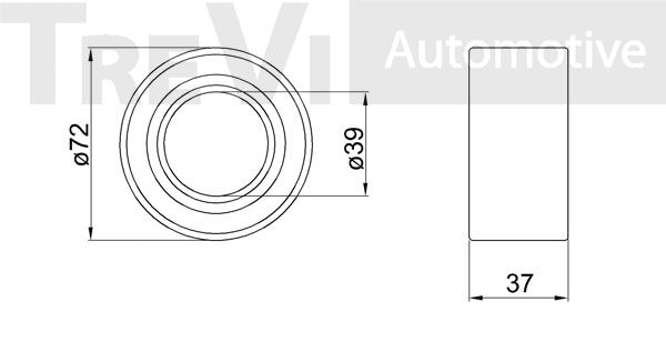 TREVI AUTOMOTIVE rato guolio komplektas WB1334